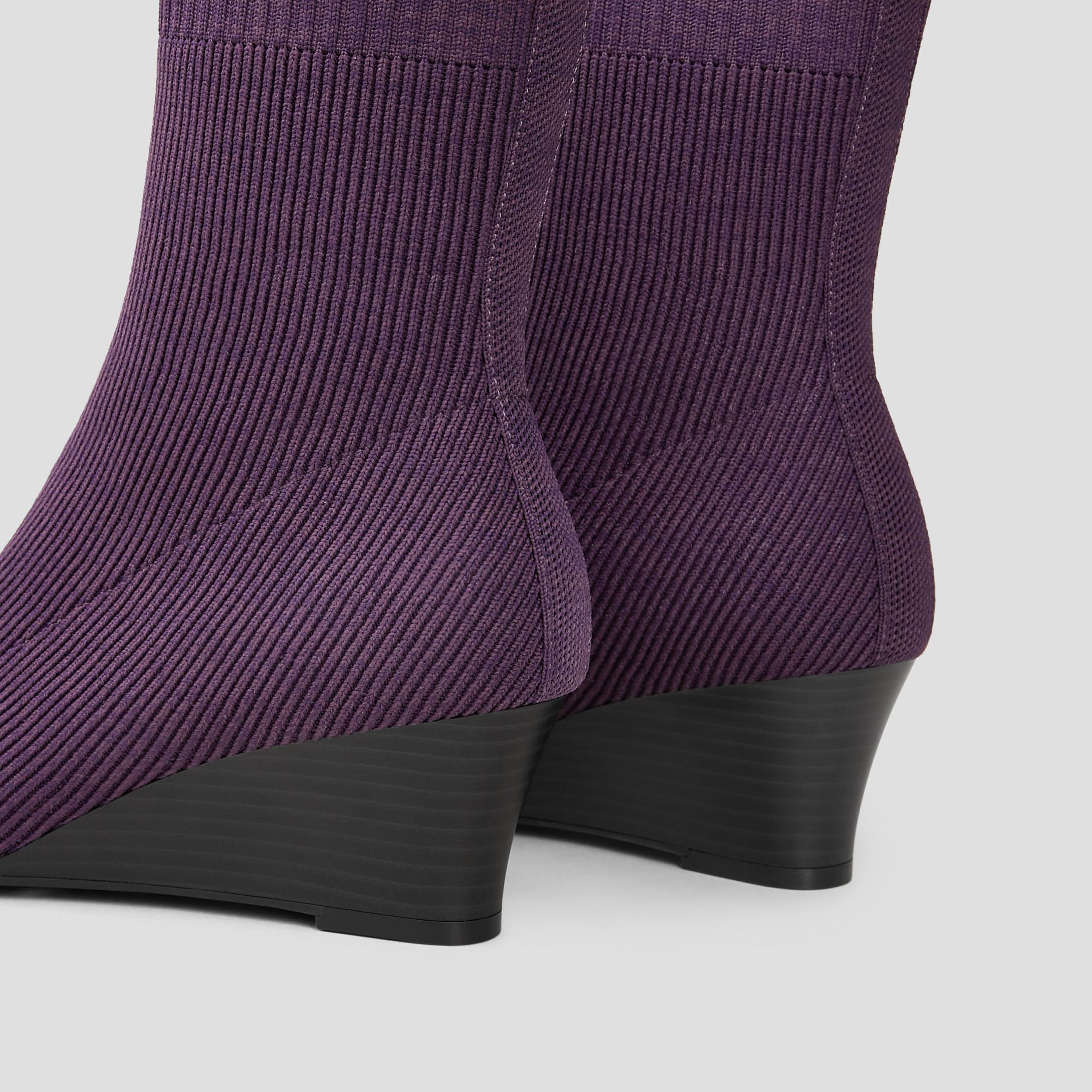 Square-Toe Water-Repellent Heeled Boots (Regina Pro) Product Image