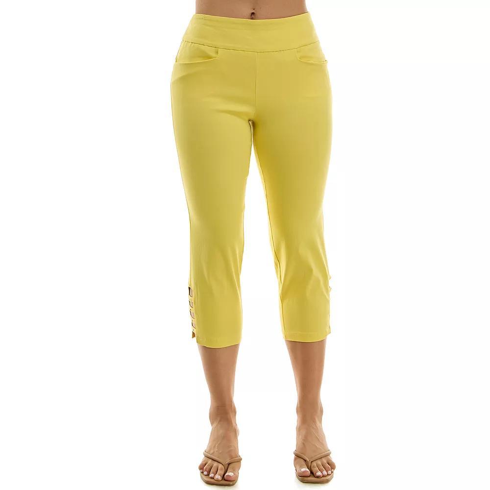 Women's Nina Leonard Pull-On Crop Pants, Size: Small, Glass Product Image