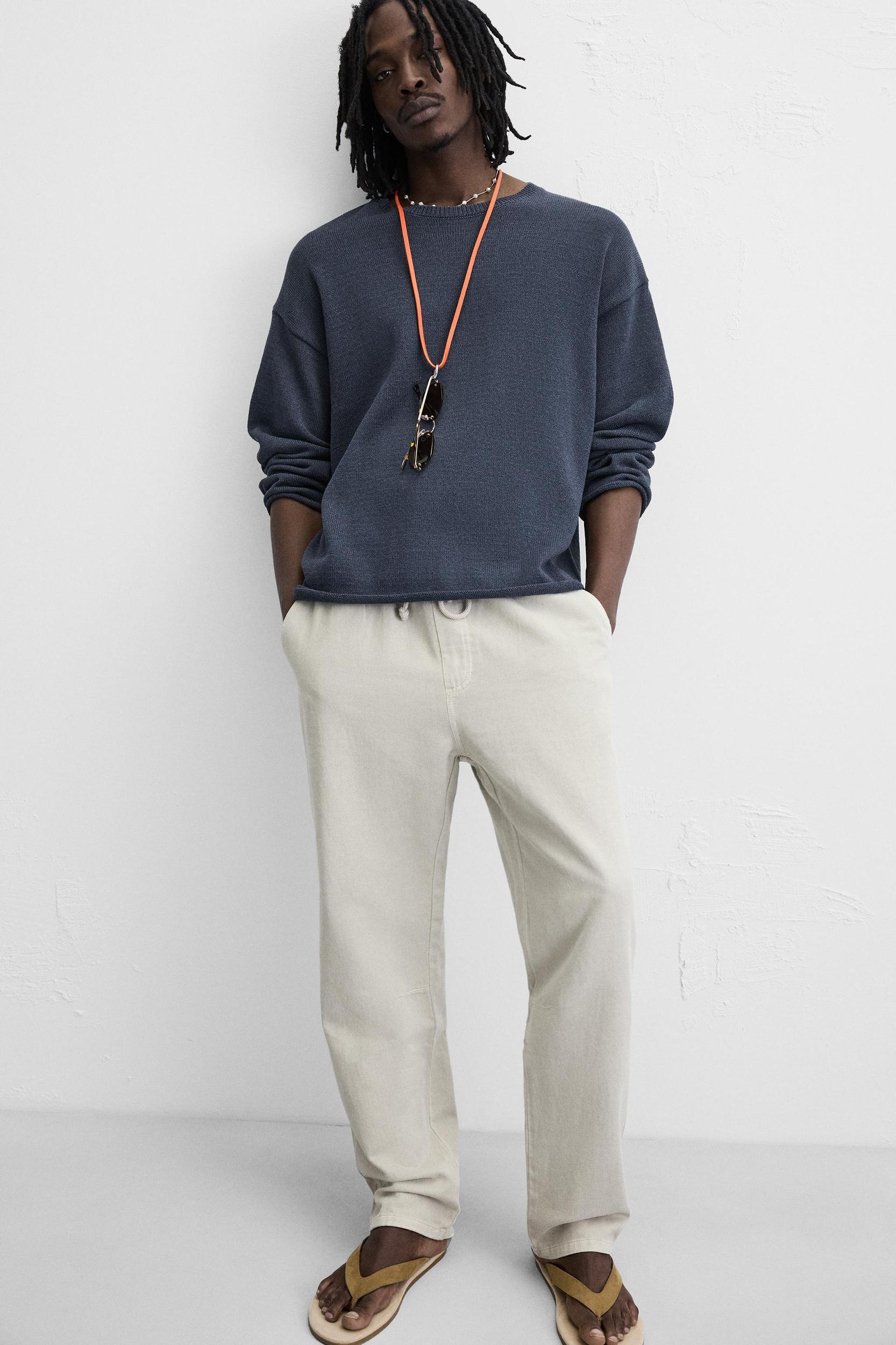COTTON - LINEN PANTS Product Image