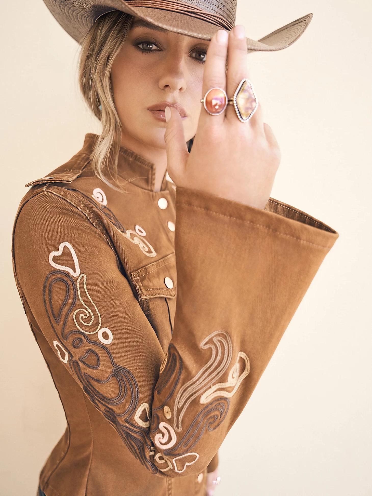 Wrangler x Lainey Wilson Embroidered Utility Jacket | Women's JACKETS & OUTERWEAR | Wrangler® Product Image