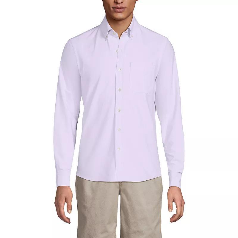Mens Lands End Button-Down Sail Rigger Oxford Button-Down Shirt Green Product Image