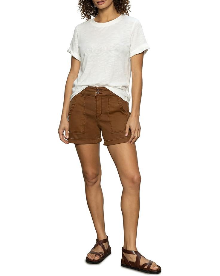 Boy Cut Denim Bermuda Shorts Product Image
