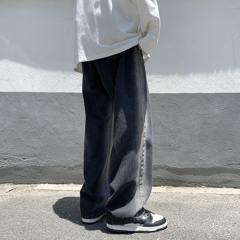 Men's Gradient Trendy Wide-Leg Jeans Product Image