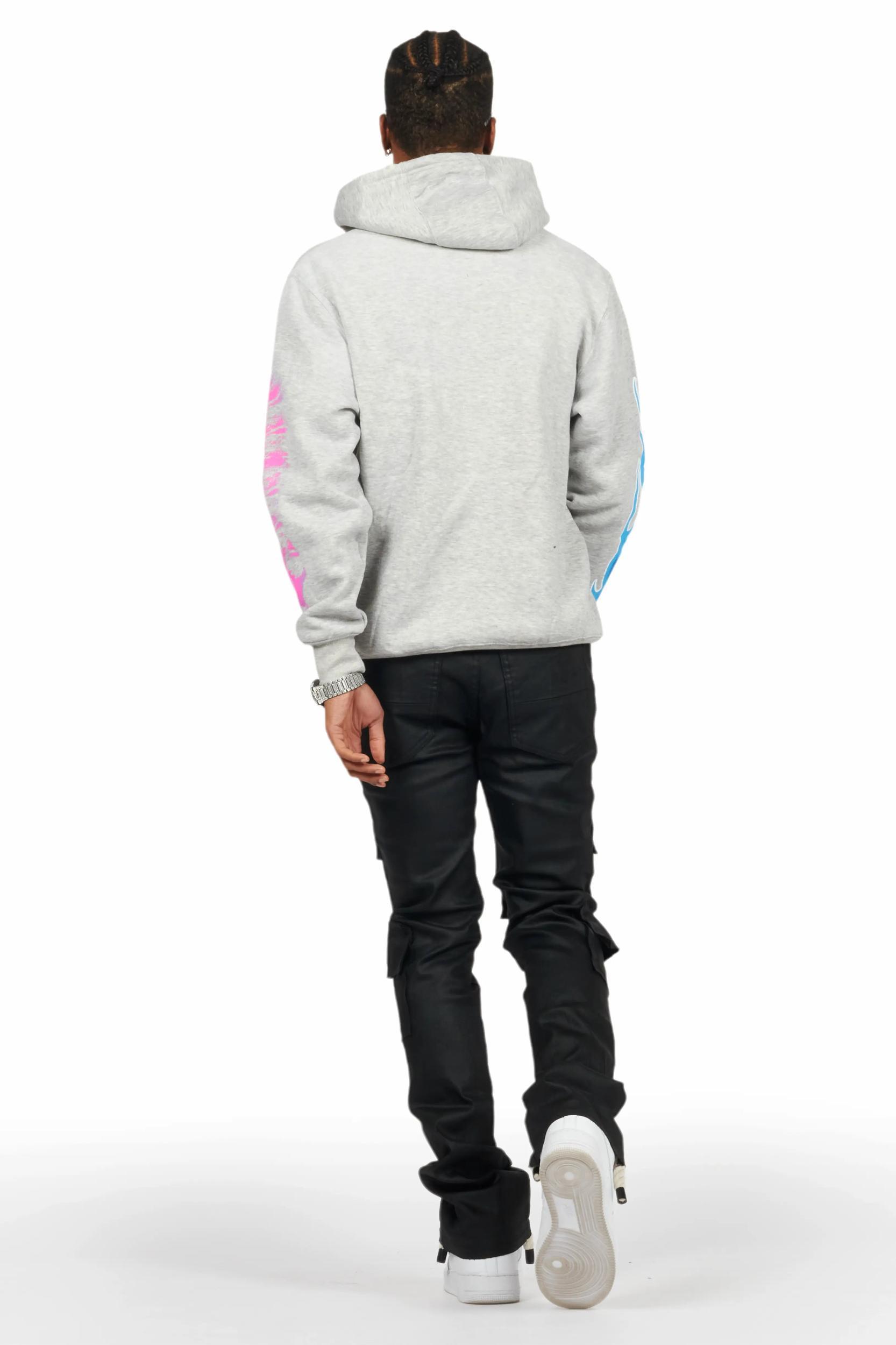 Tyrell Black Coated Stacked Flare Jean Male Product Image