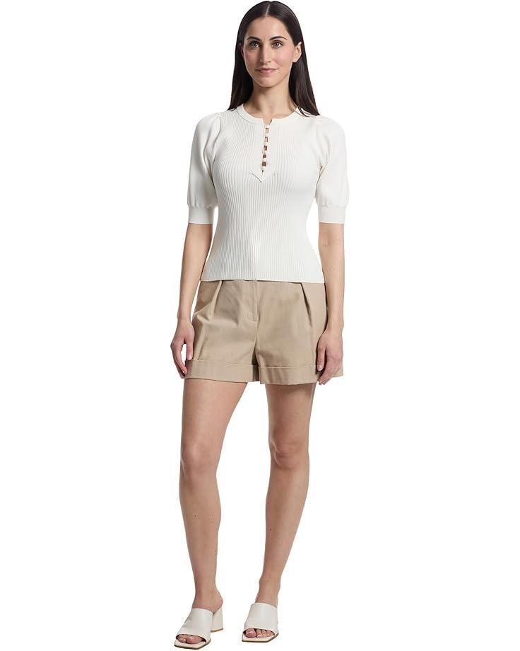 Women's Lilla P Elbow Sleeve Henley Sweater Product Image