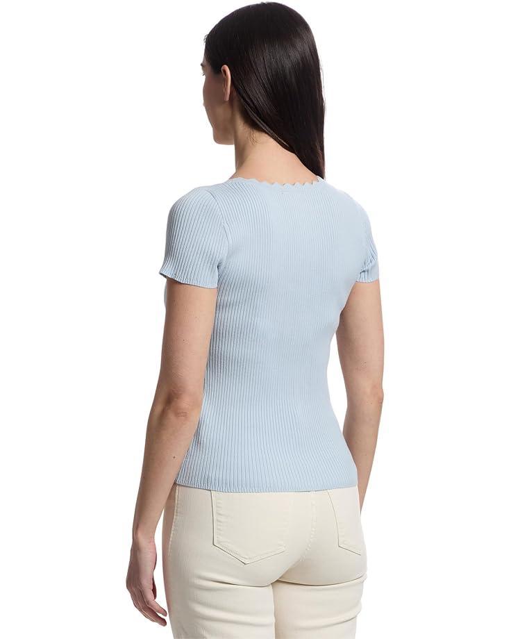 Short Sleeve V-Neck Pullover Sweater Product Image