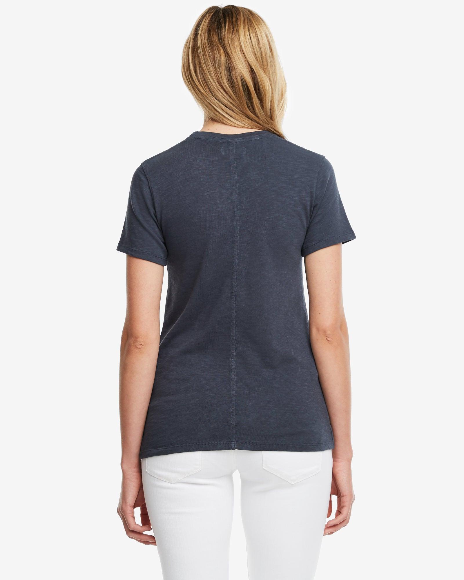 Premium Slub Crew Tee - Steel Blue Female Product Image