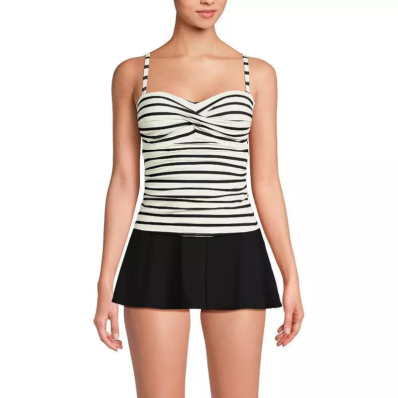 Women's Lands' End Bandeau Tankini Swimsuit Top, Size: 8, Black Product Image