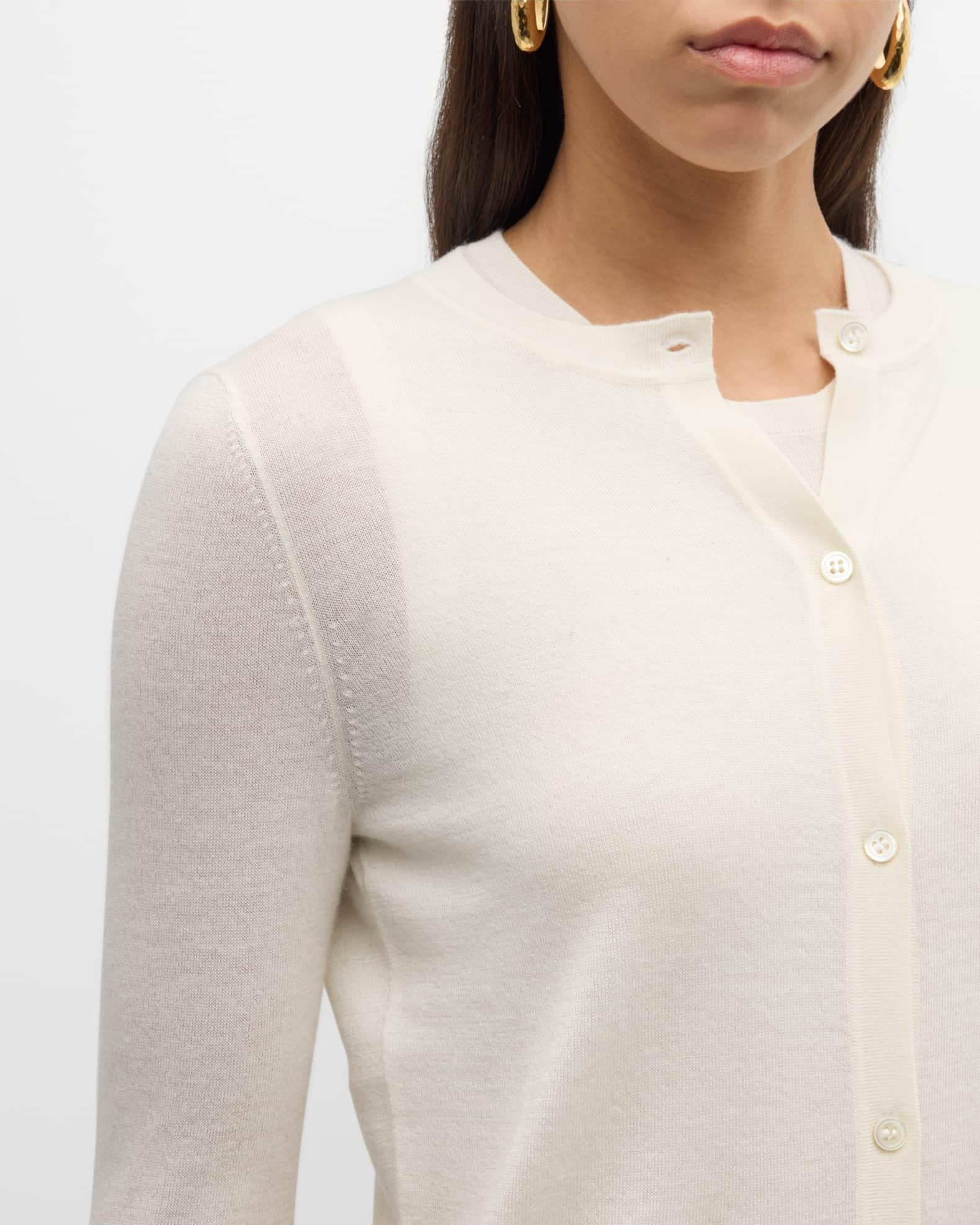 Cashmere Crewneck Cardigan Product Image