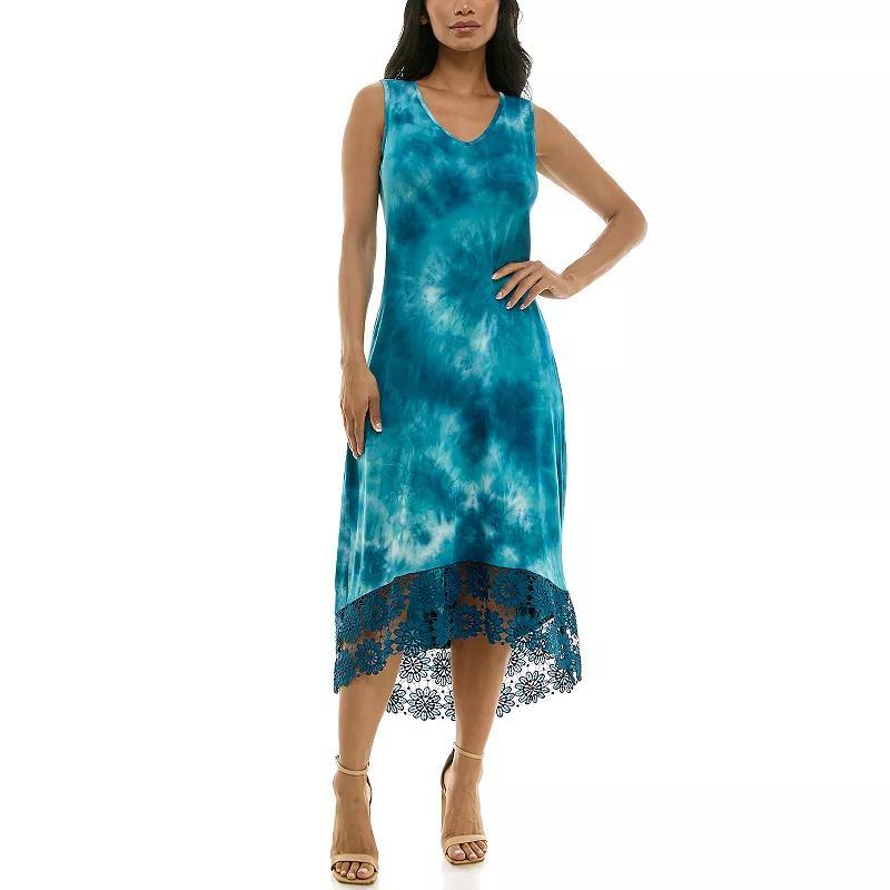 Women's Nina Leonard High-Low Midi Dress, Size: Medium, Deep  Red Product Image