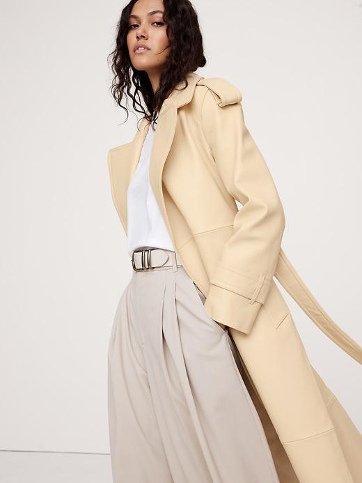 Leather Trench Coat Product Image
