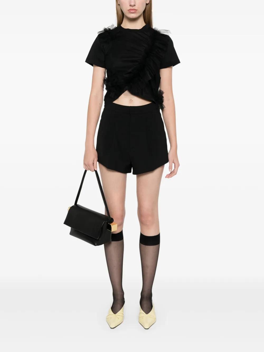 MSGM Tulle T-shirt Black In 99 Black Product Image