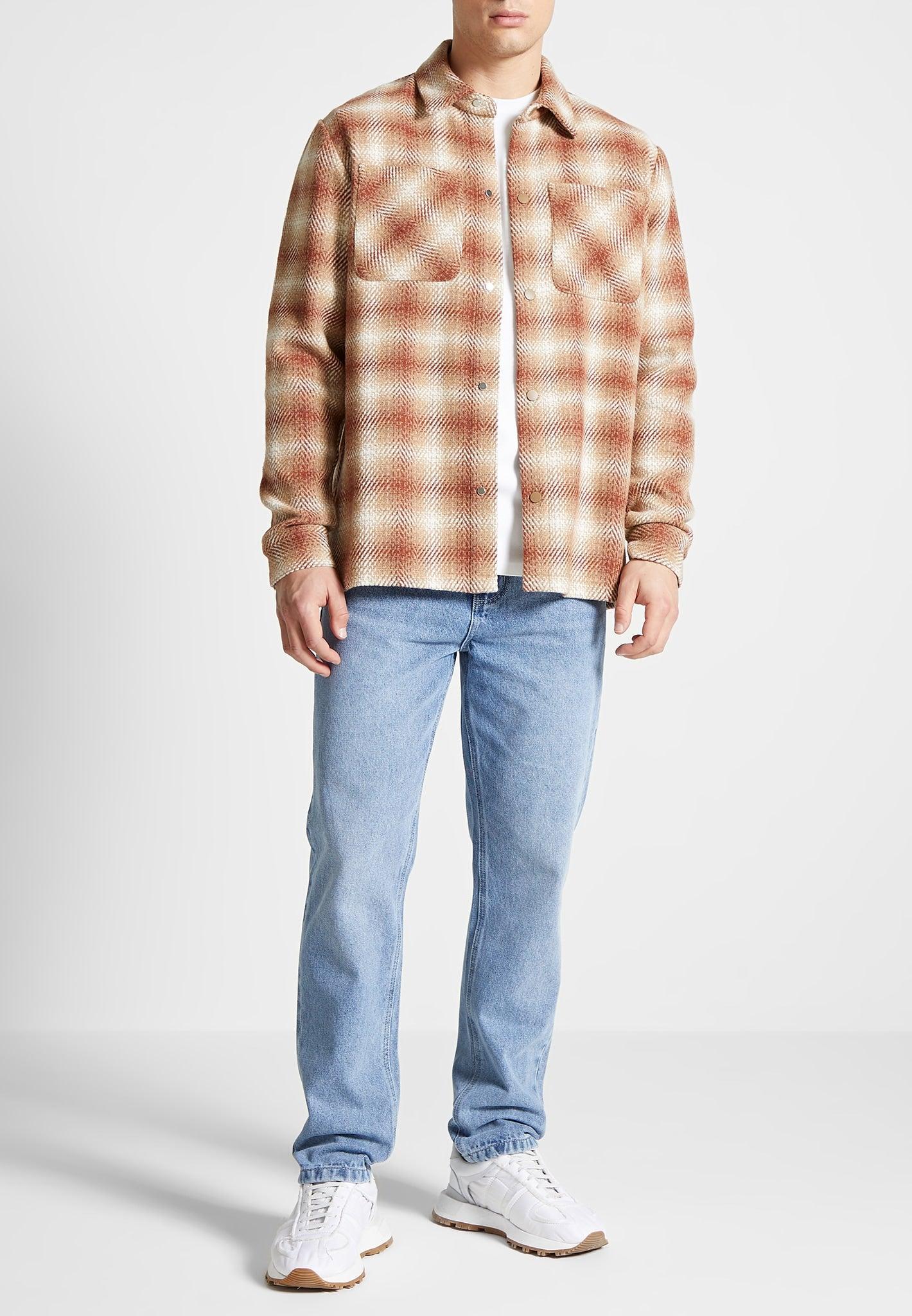Check Overshirt - Tan / Tan / MAN2871-06 Product Image