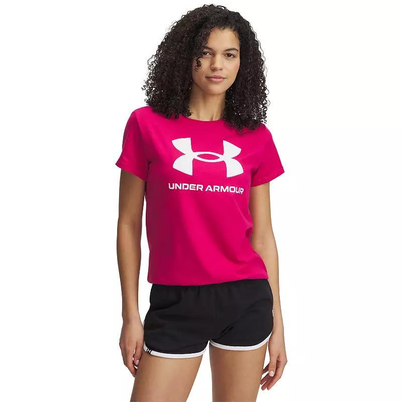 Women's Under Armour Rival Graphic Tee, Size: XXL, Shaded Pink Product Image