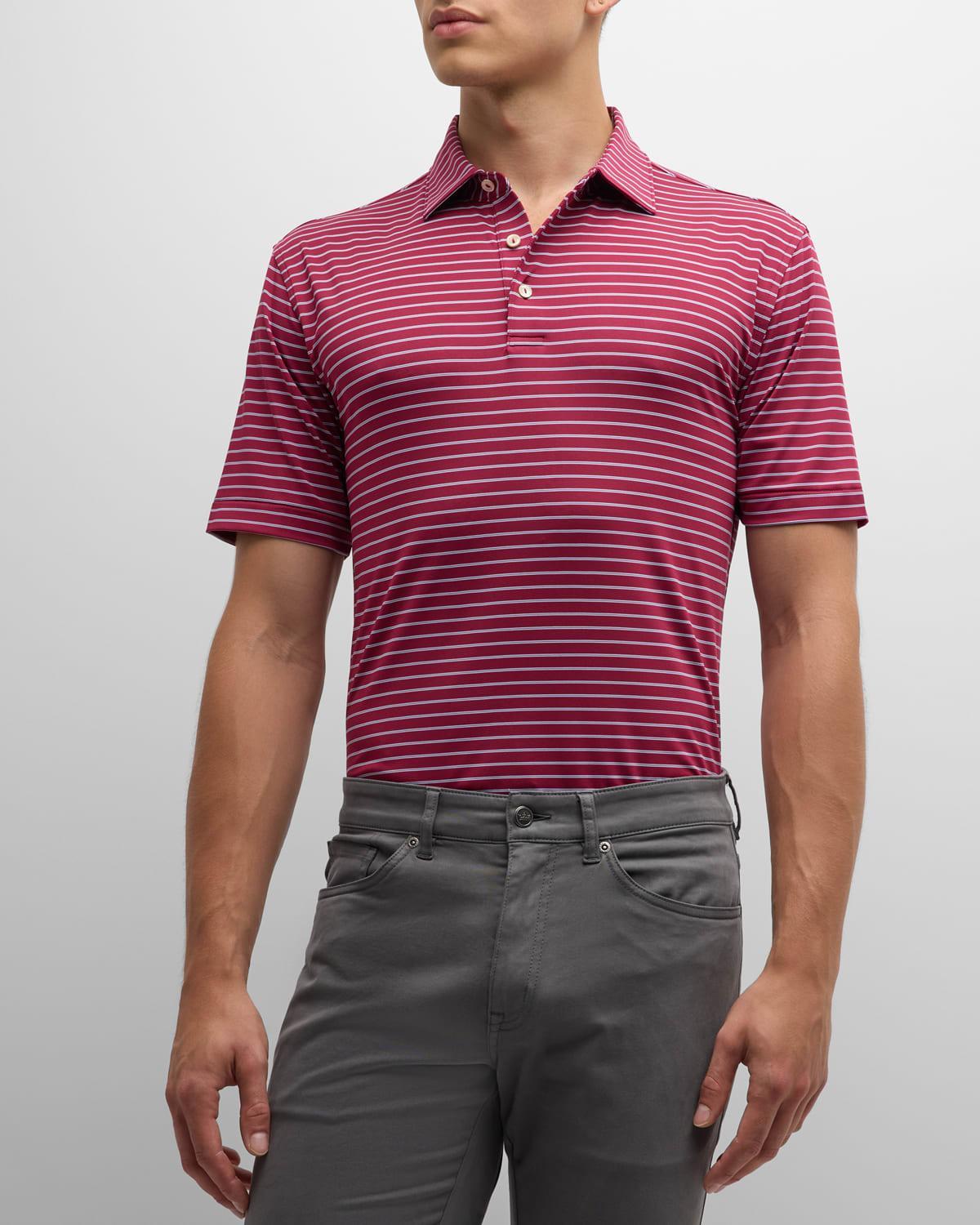 Mens Drum Stripe Performance Polo Shirt Product Image