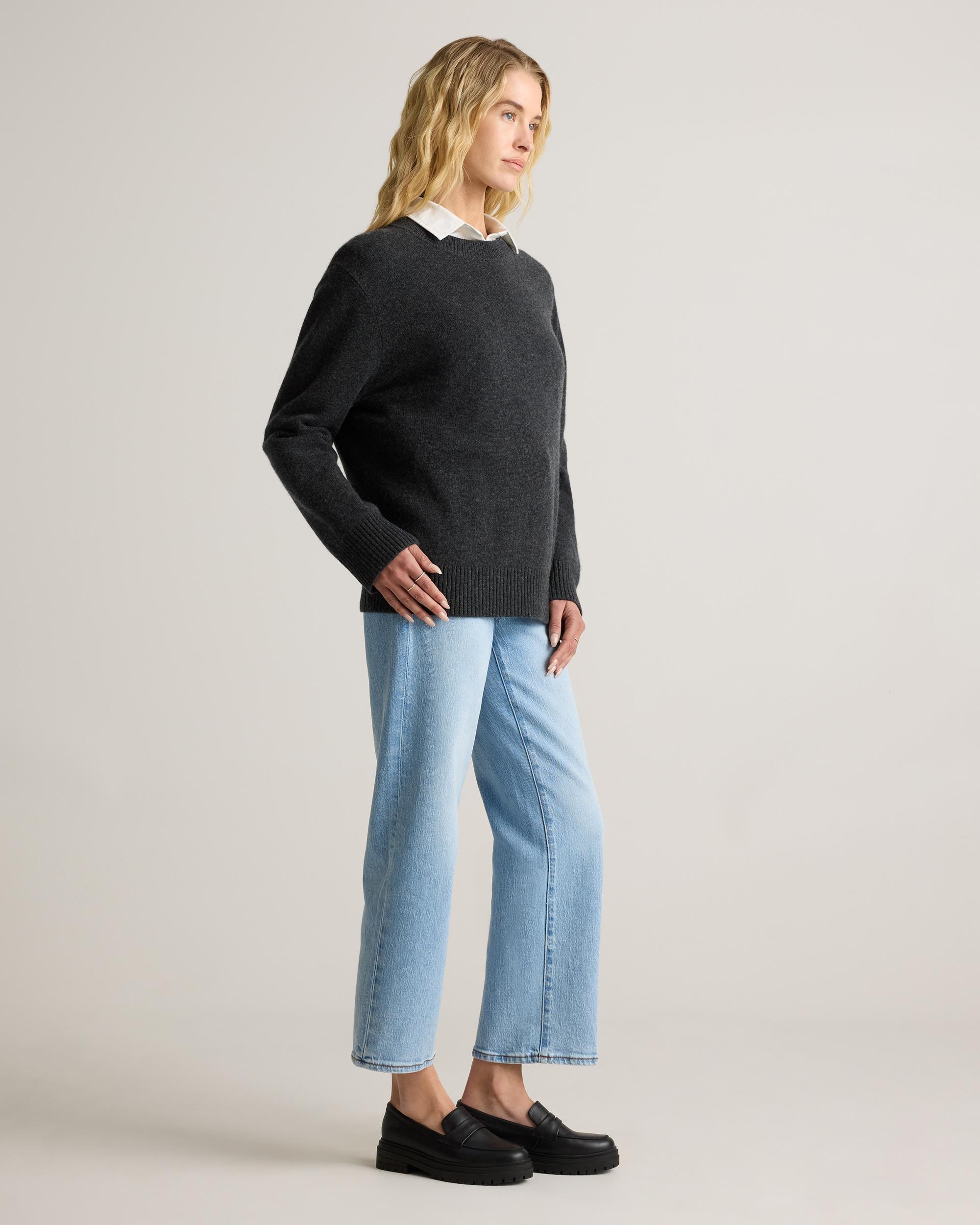 Quince | Women's Mongolian Cashmere OverSized Crewneck Sweater Product Image
