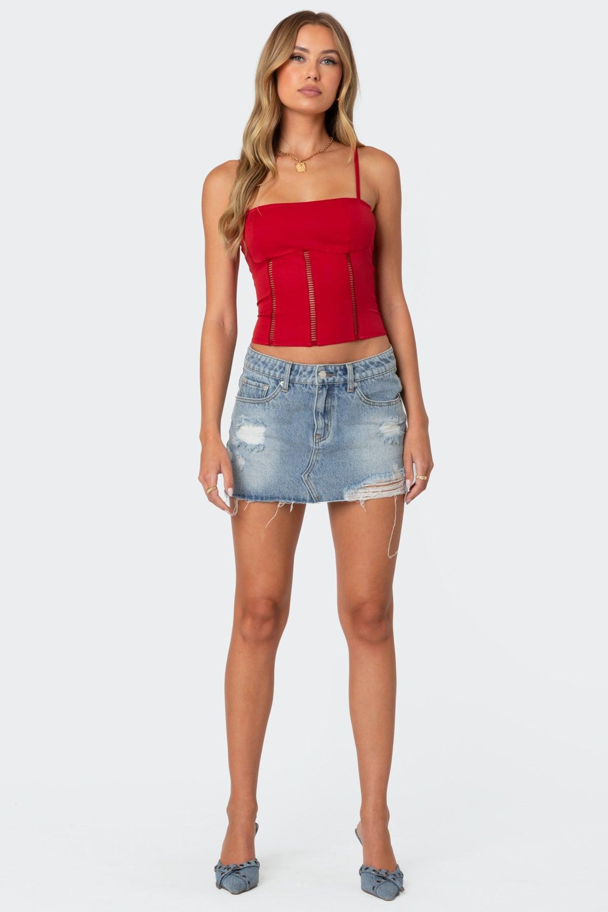 Jennie ladder knit corset Product Image