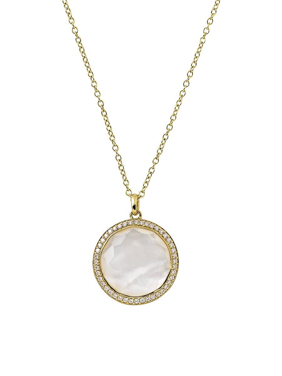 Medium Pendant Necklace in 18K Gold with Diamonds Product Image