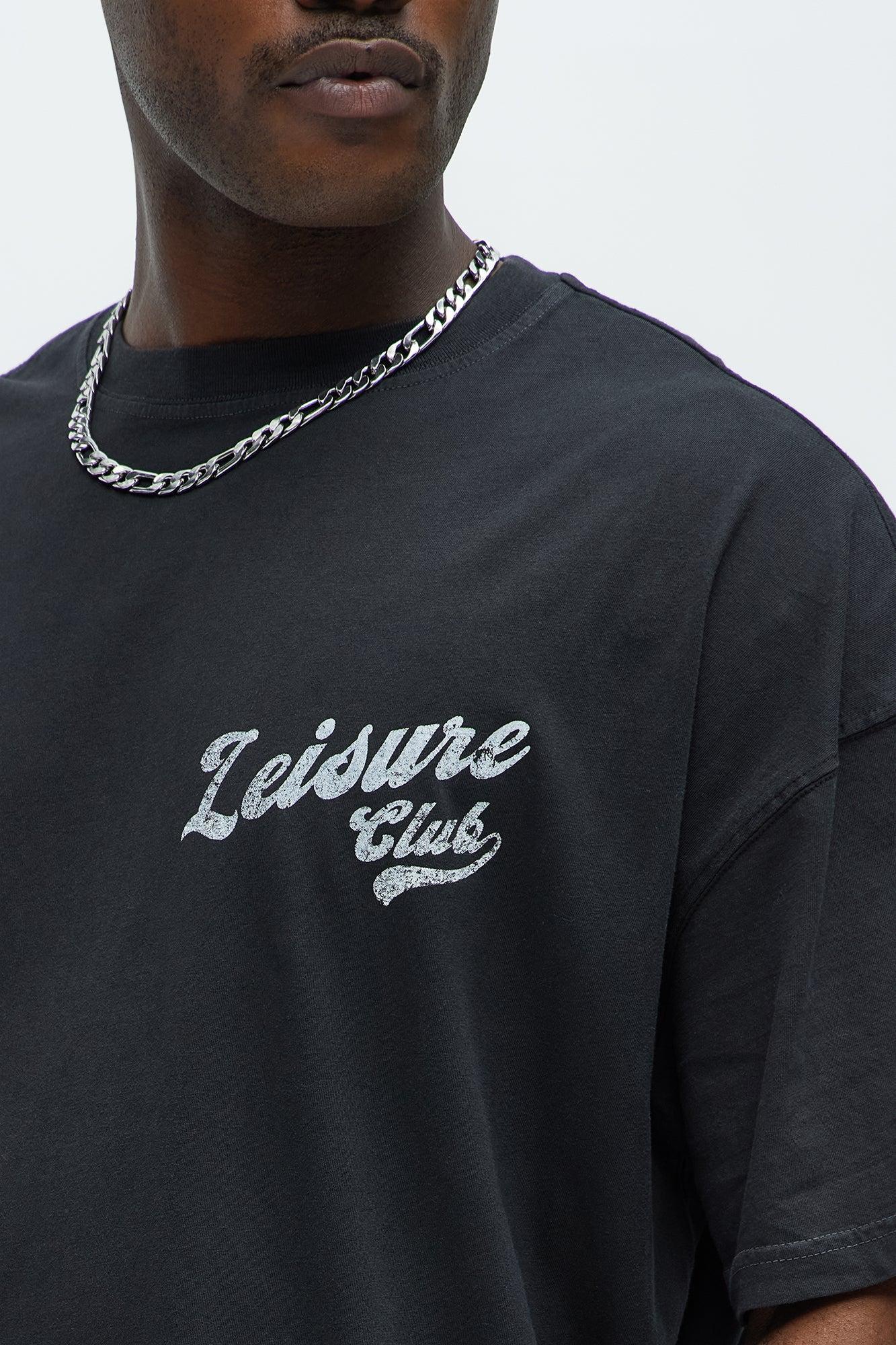 Leisure Club Oversized Short Sleeve Tee - Black Product Image