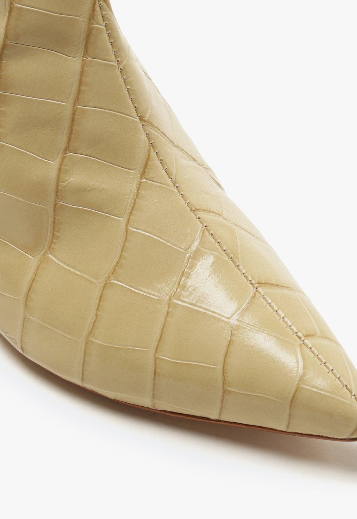 Maryana Lo Crocodile-Embossed Leather Boot Product Image
