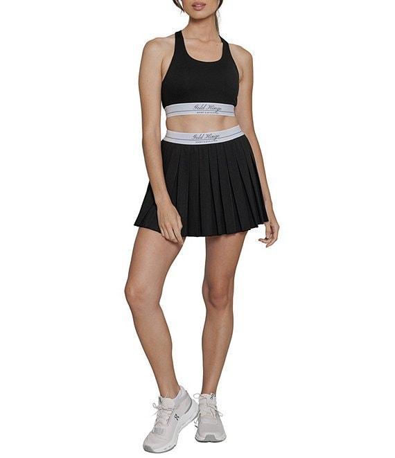 GOLD HINGE MotioCloud Scoop Neck Racerback Elastic Logo Band Sport Bra Product Image