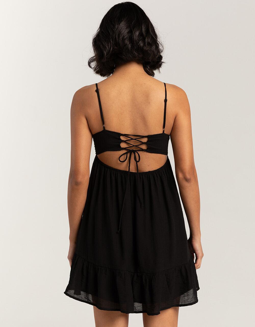 RSQ Womens Empire Texture Slip Dress - BLACK Product Image