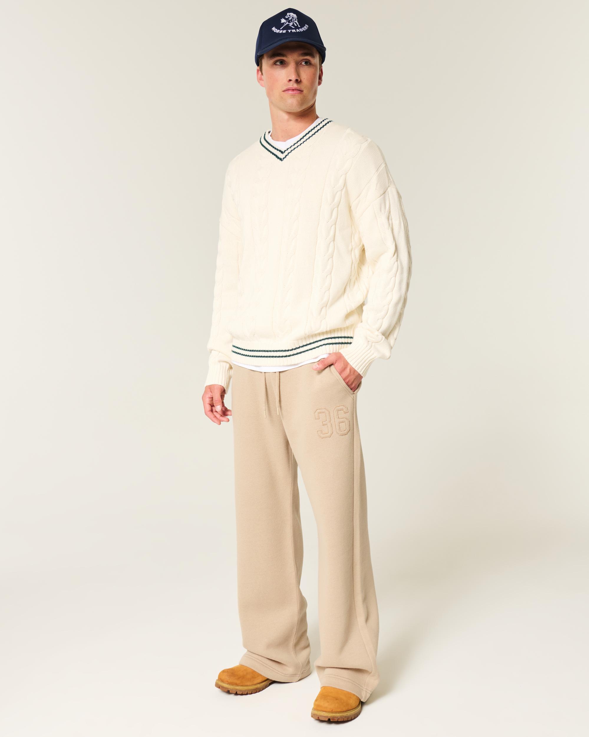 Applique Graphic Bootcut Sweatpants Product Image