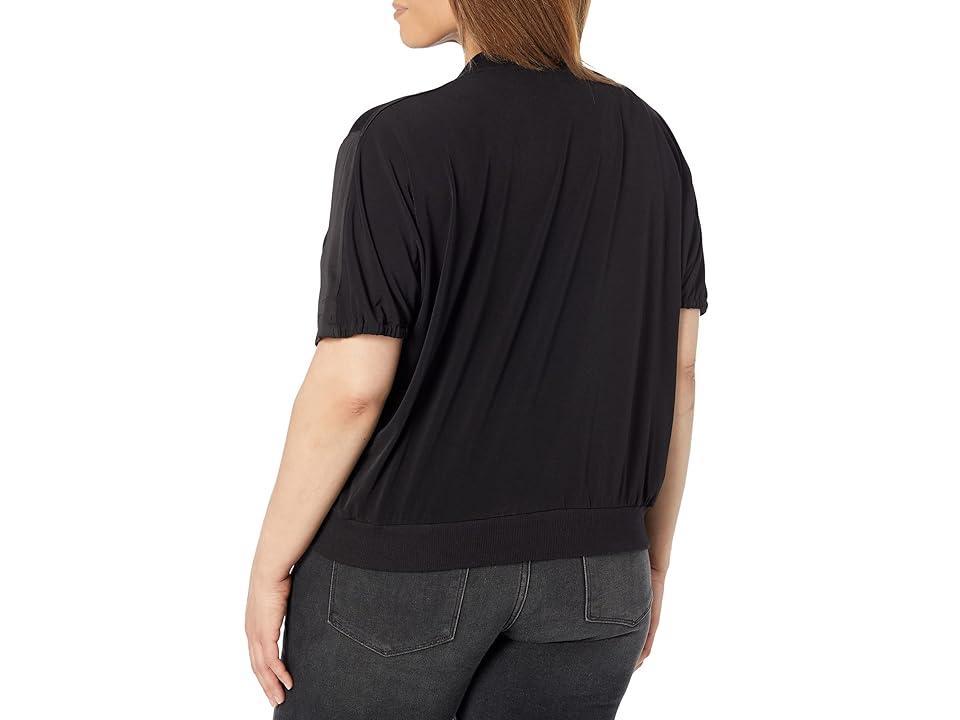 Calvin Klein Short Sleeve Zip Front Jacket Women's Clothing Product Image