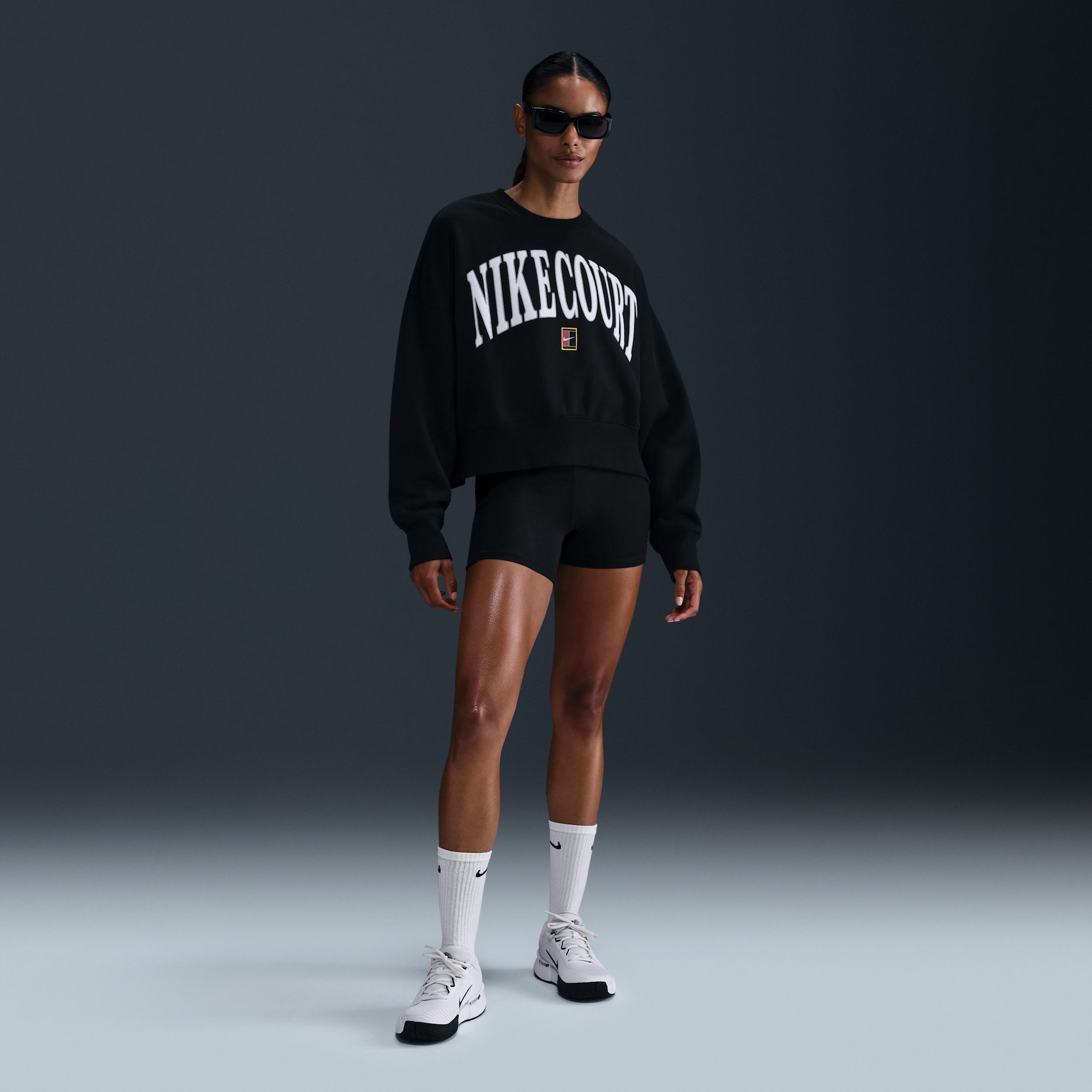 Nike Women's Court Phoenix Fleece Over-Oversized Crew-Neck Tennis Sweatshirt Product Image
