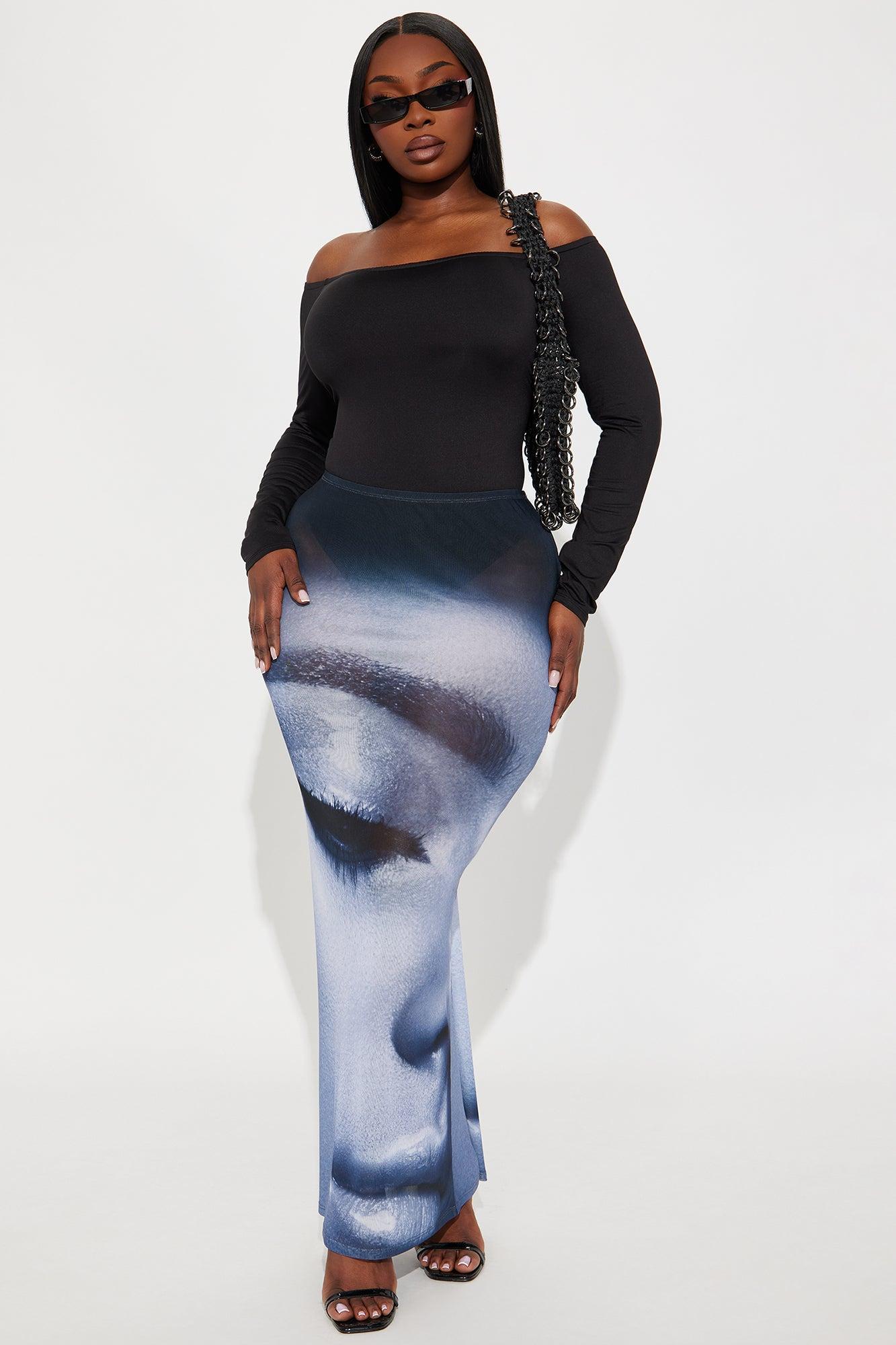 No Convincing Off Shoulder Cut Out Bodysuit - Black Product Image