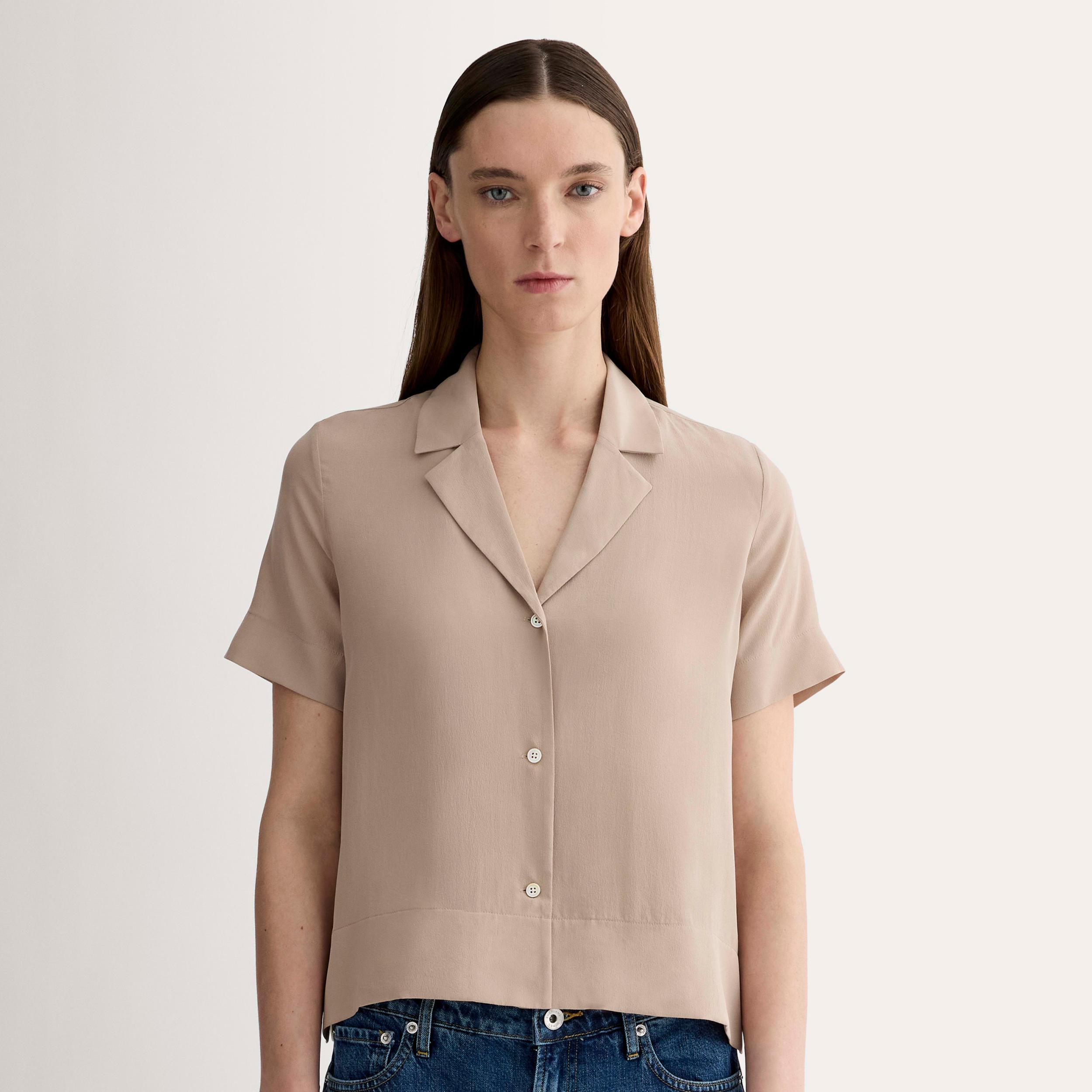 The Notch Shirt in Washable Silk Product Image