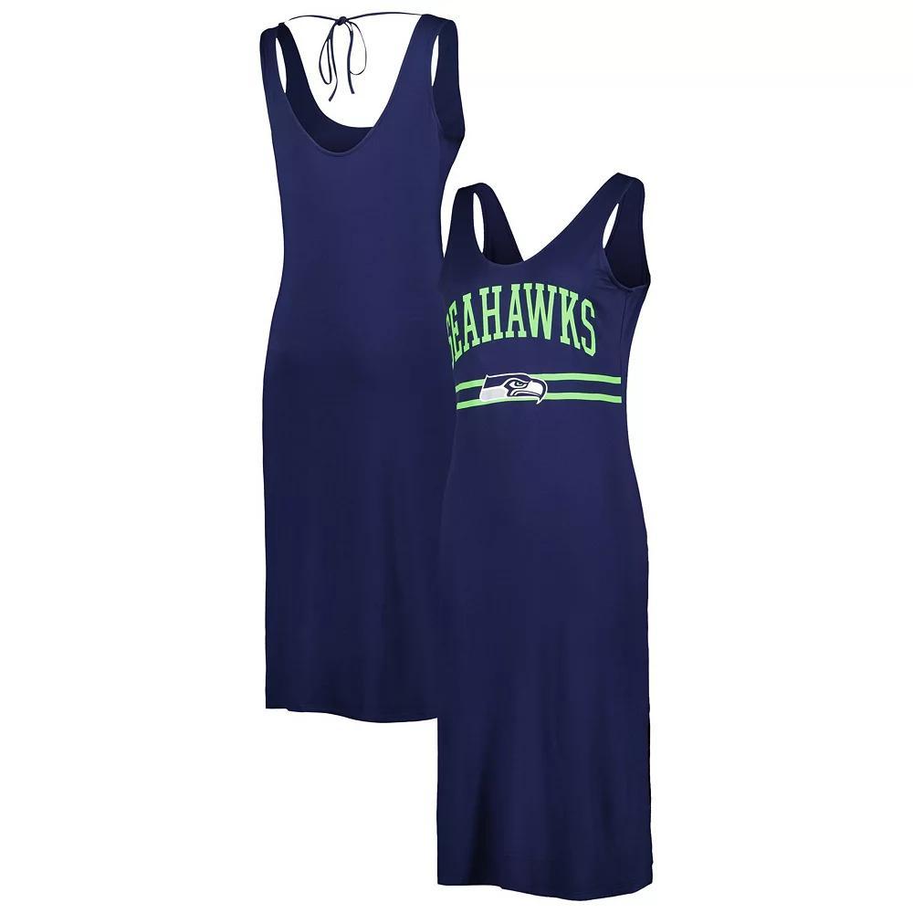 Women's G-III 4Her by Carl Banks College Navy Seattle Seahawks Training V-Neck Maxi Dress, Size: 2XL, Blue Product Image
