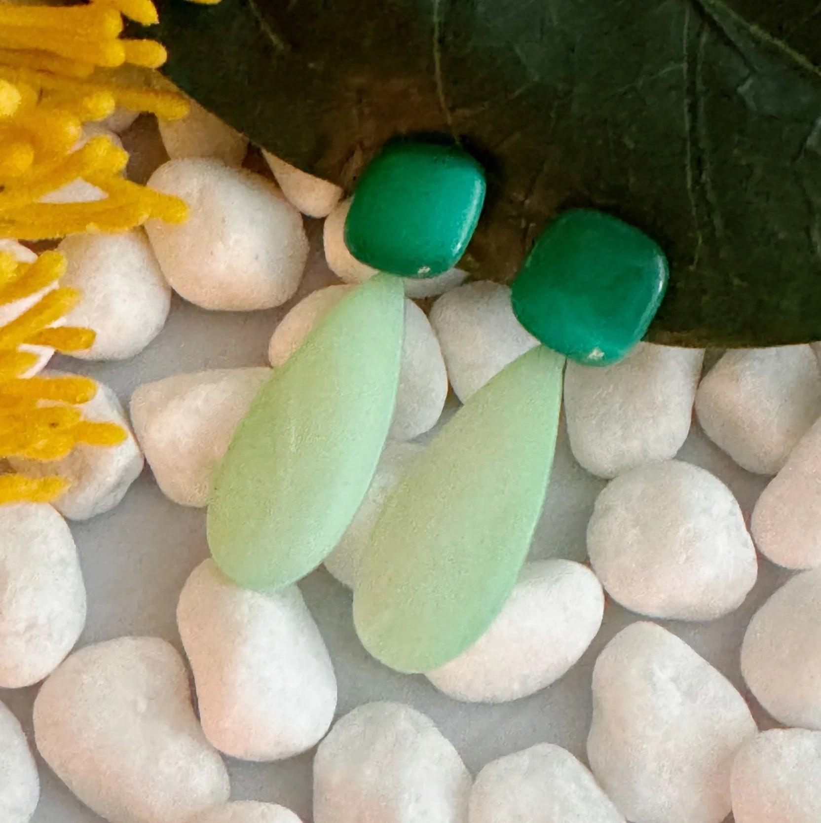 Pastel Breeze Double Stone Earrings Product Image