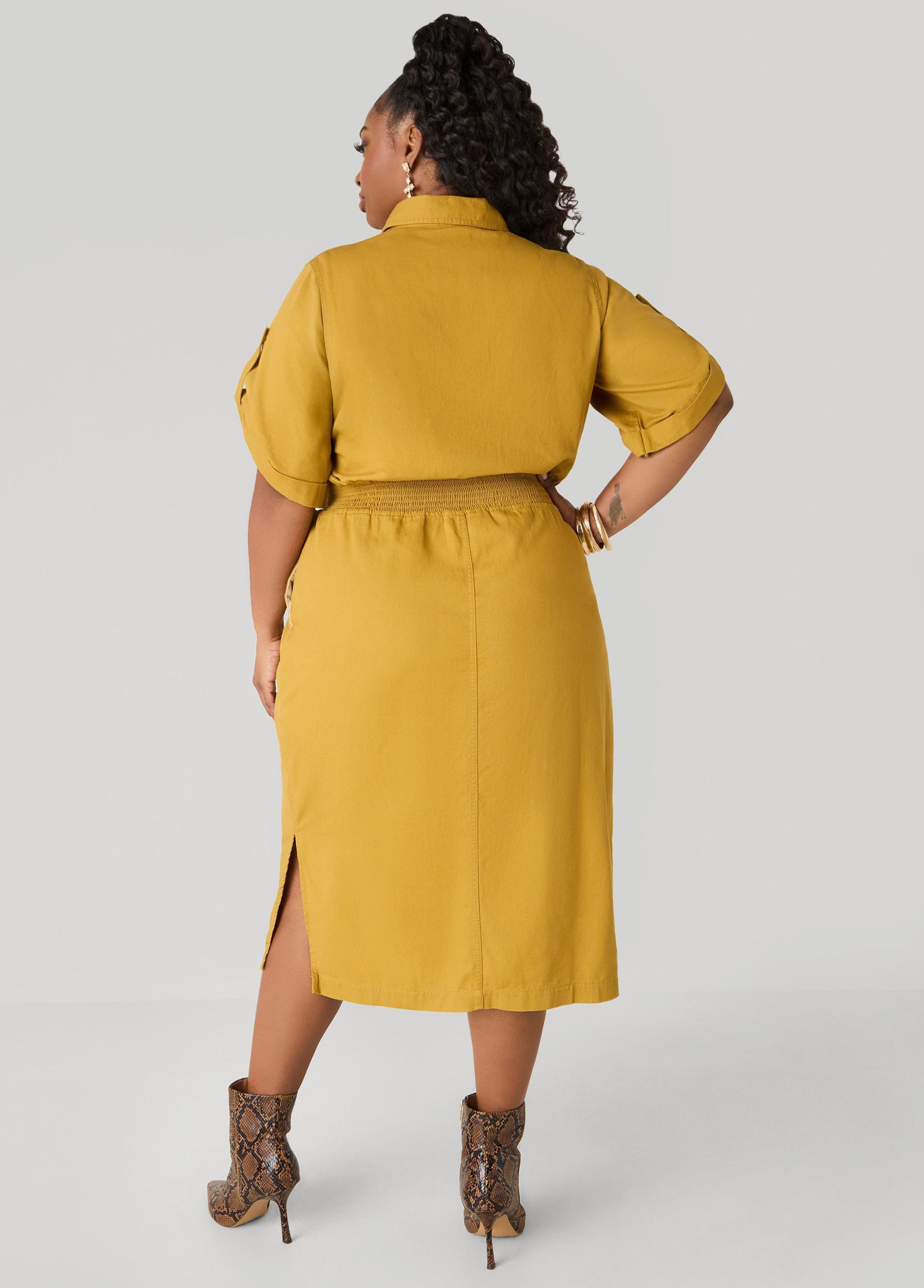 Cuffed Denim Dress Product Image