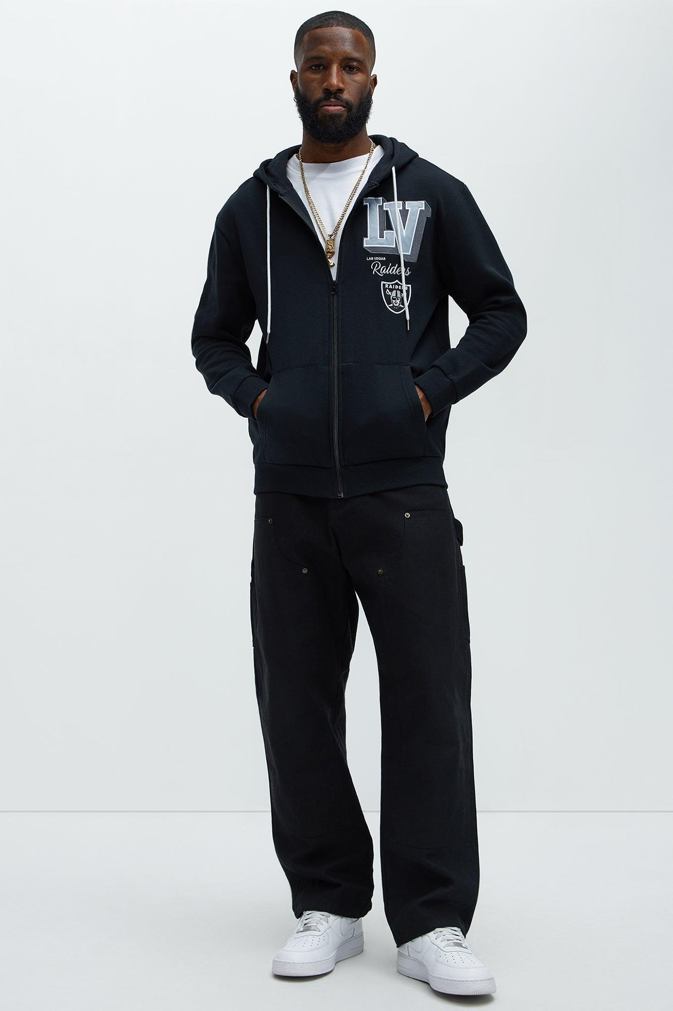 Raiders Bold Zipp Hoodie - Black Male Product Image