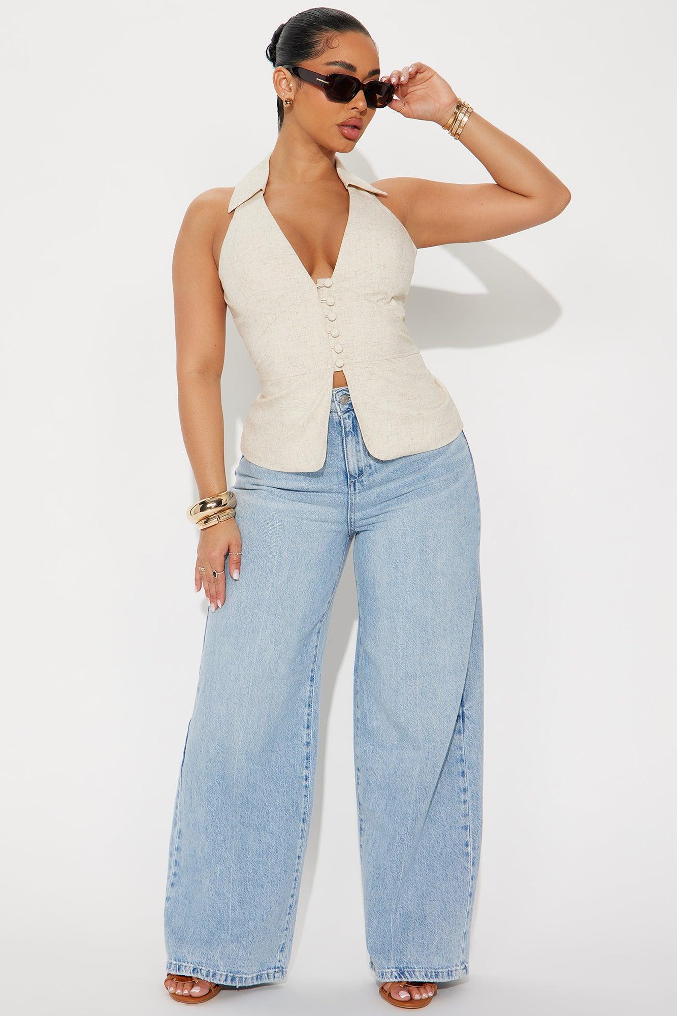 Instant Karma Vest Top - Taupe Product Image