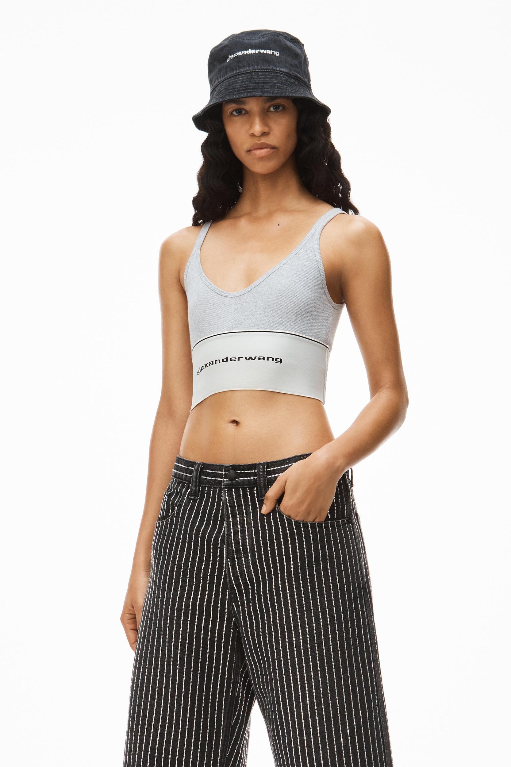 Logo Elastic Bra In Ribbed Jersey Product Image