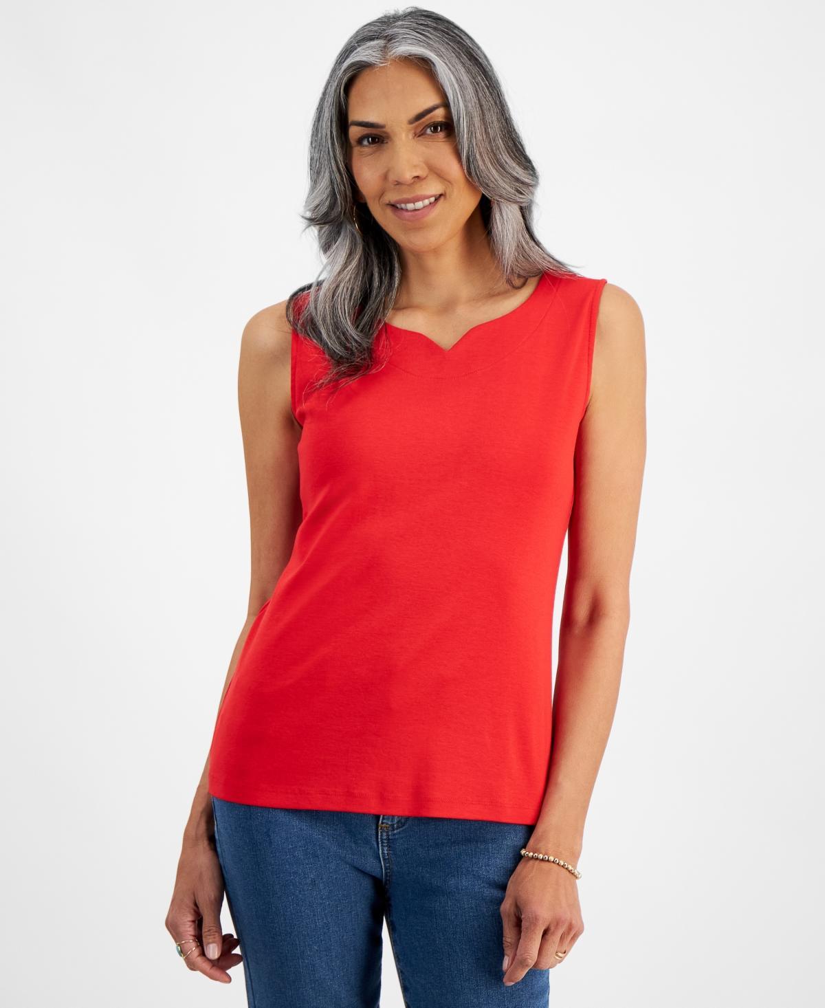 Style & Co Womens Sweetheart-Neck Sleeveless Top, Xs-4X, Created for Macys Product Image