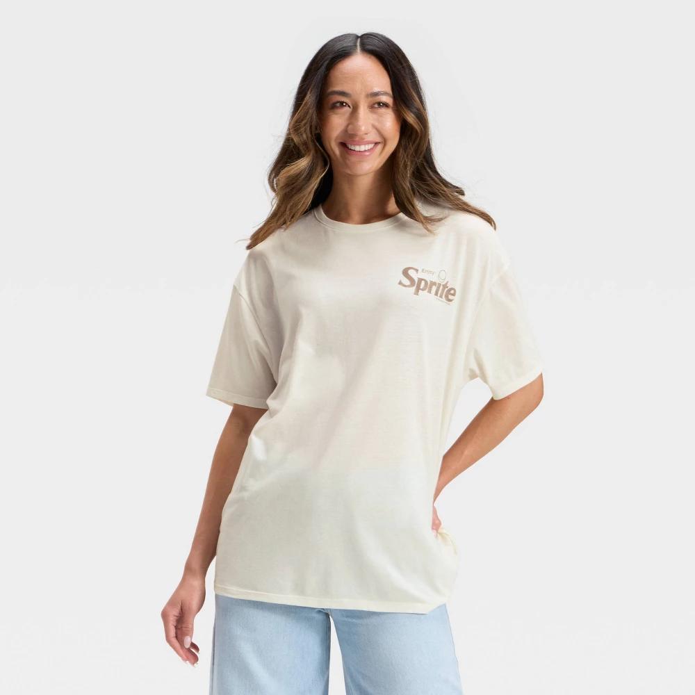 Women's Sprite Oversized Short Sleeve Graphic T-Shirt - Off-White Product Image