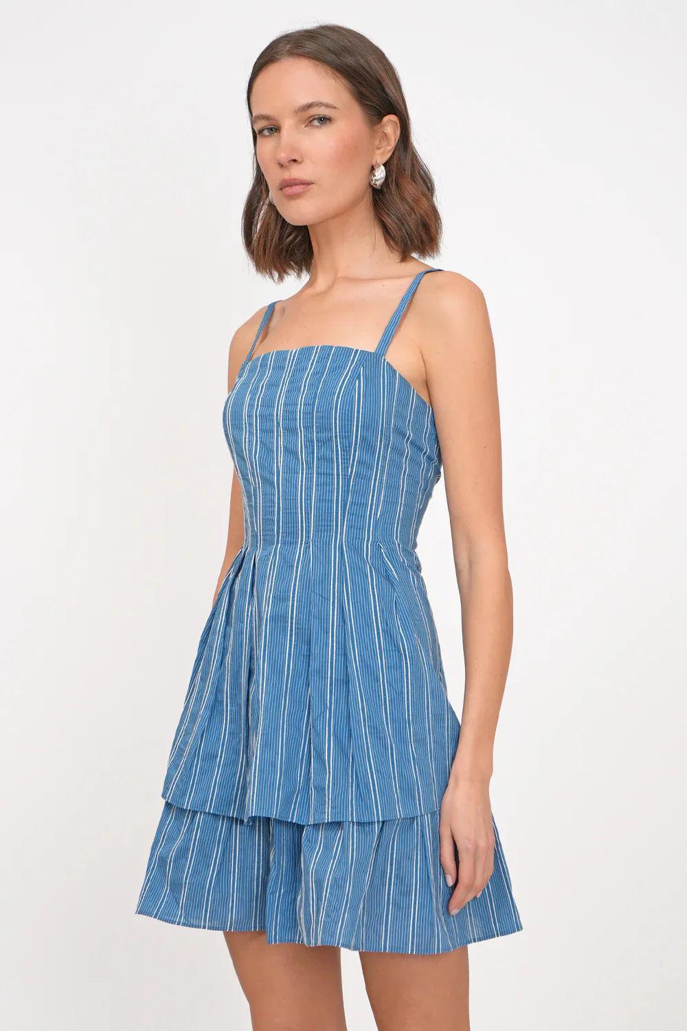 Royce Embroidered Cotton Tiered Dress Product Image