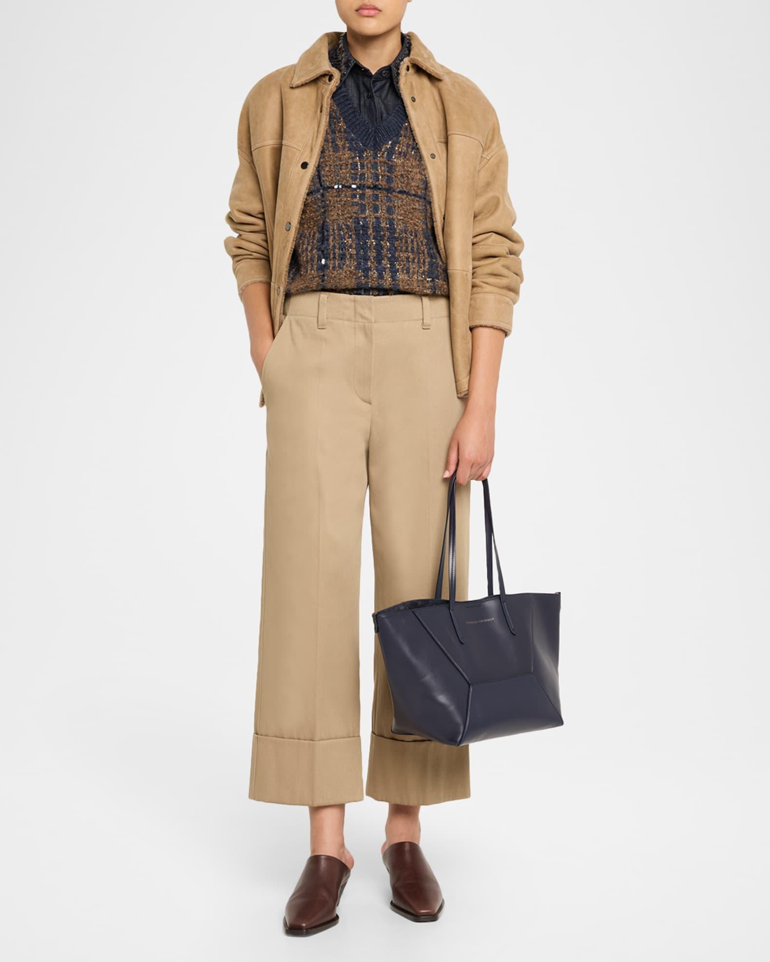 Duo Small Leather Shopper Tote Bag Product Image