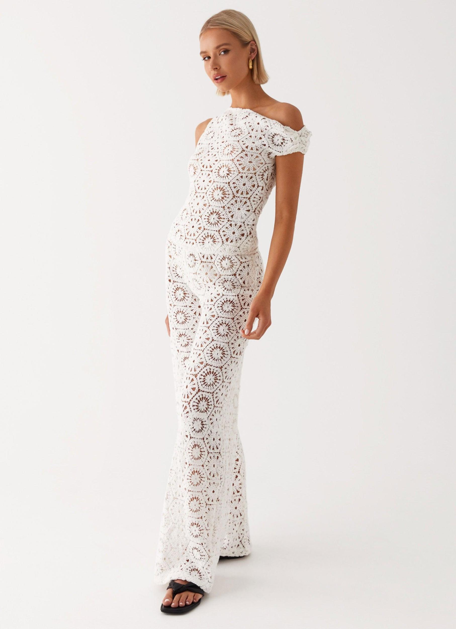 Ibiza Crochet Pants - Ivory Product Image
