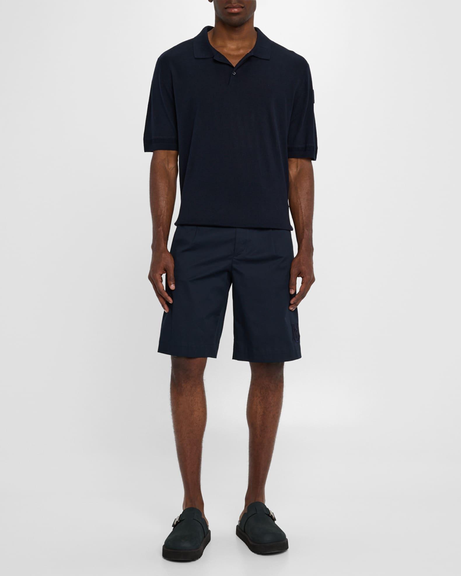 Mens Silk and Linen Knit Polo Shirt Product Image