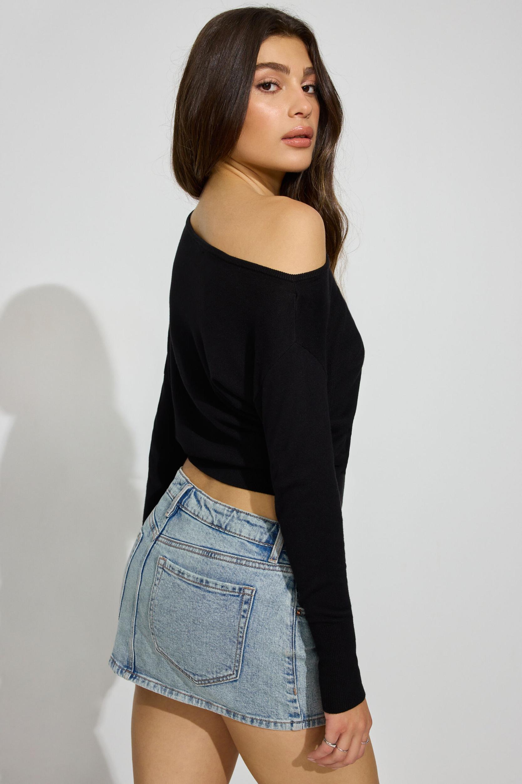 Rae Asymmetric Fine Sweater Product Image