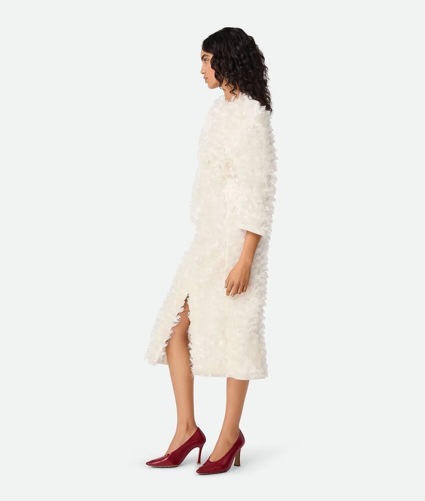 Women's Viscose Fil Coupe Dress in White Product Image