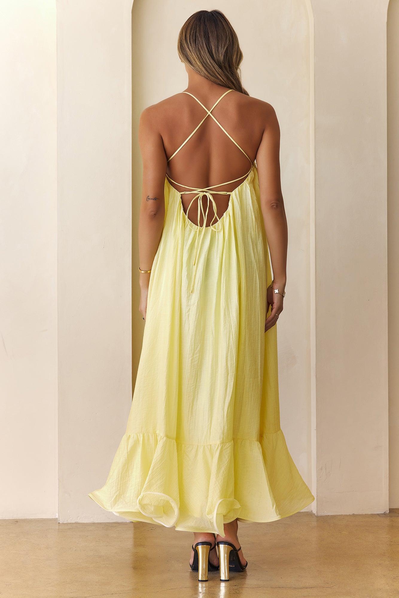 Sunshine Breeze Maxi Dress Yellow Product Image