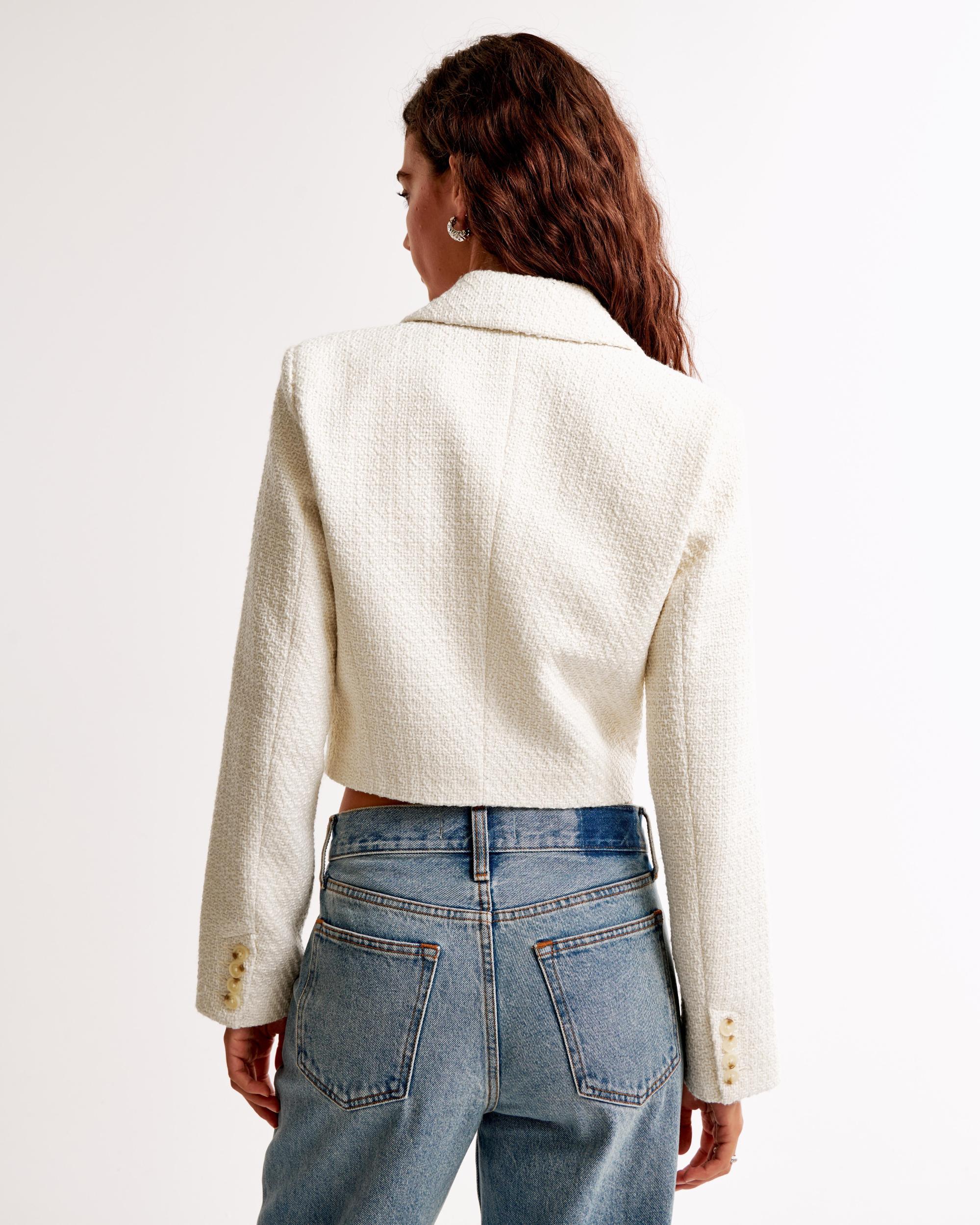 Cropped Tweed Blazer Product Image