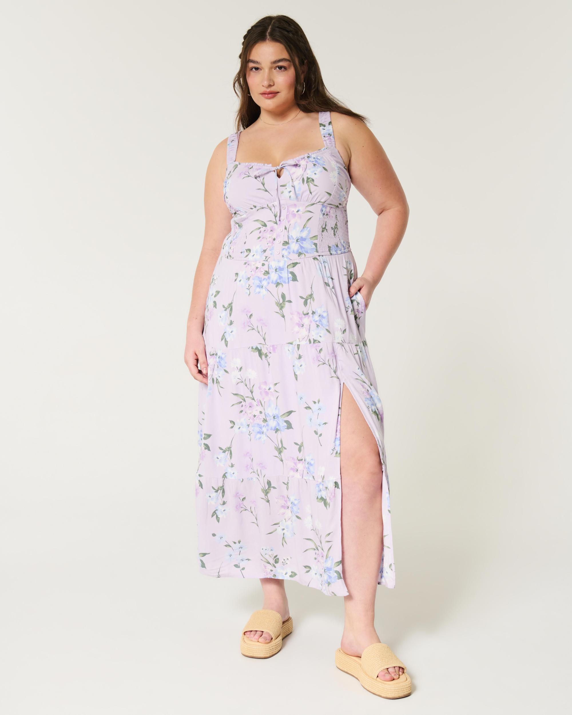 Hollister Sofia Side-Smocked Maxi Dress Product Image