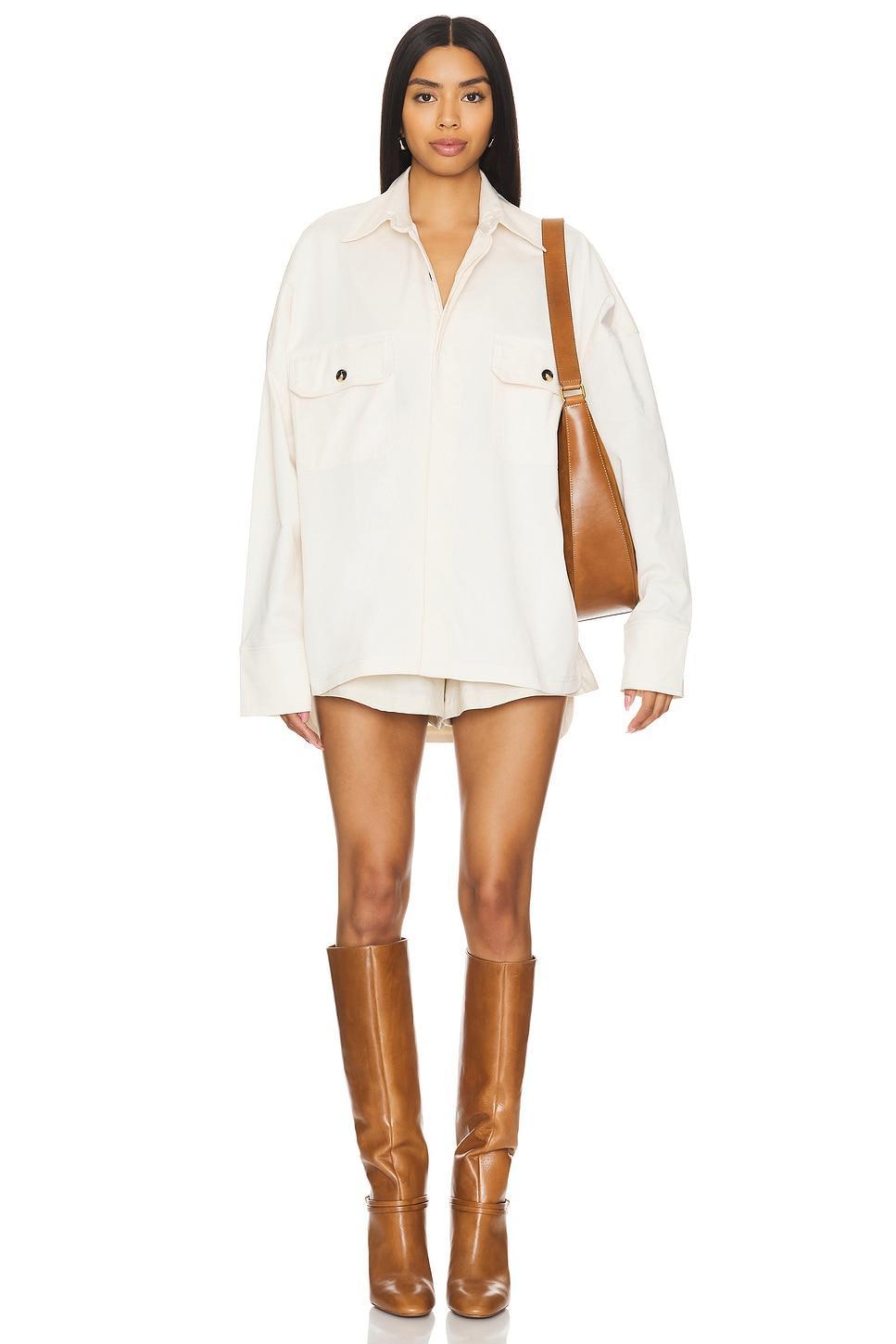 Lovers and Friends Sydney Button Up in Cream Product Image