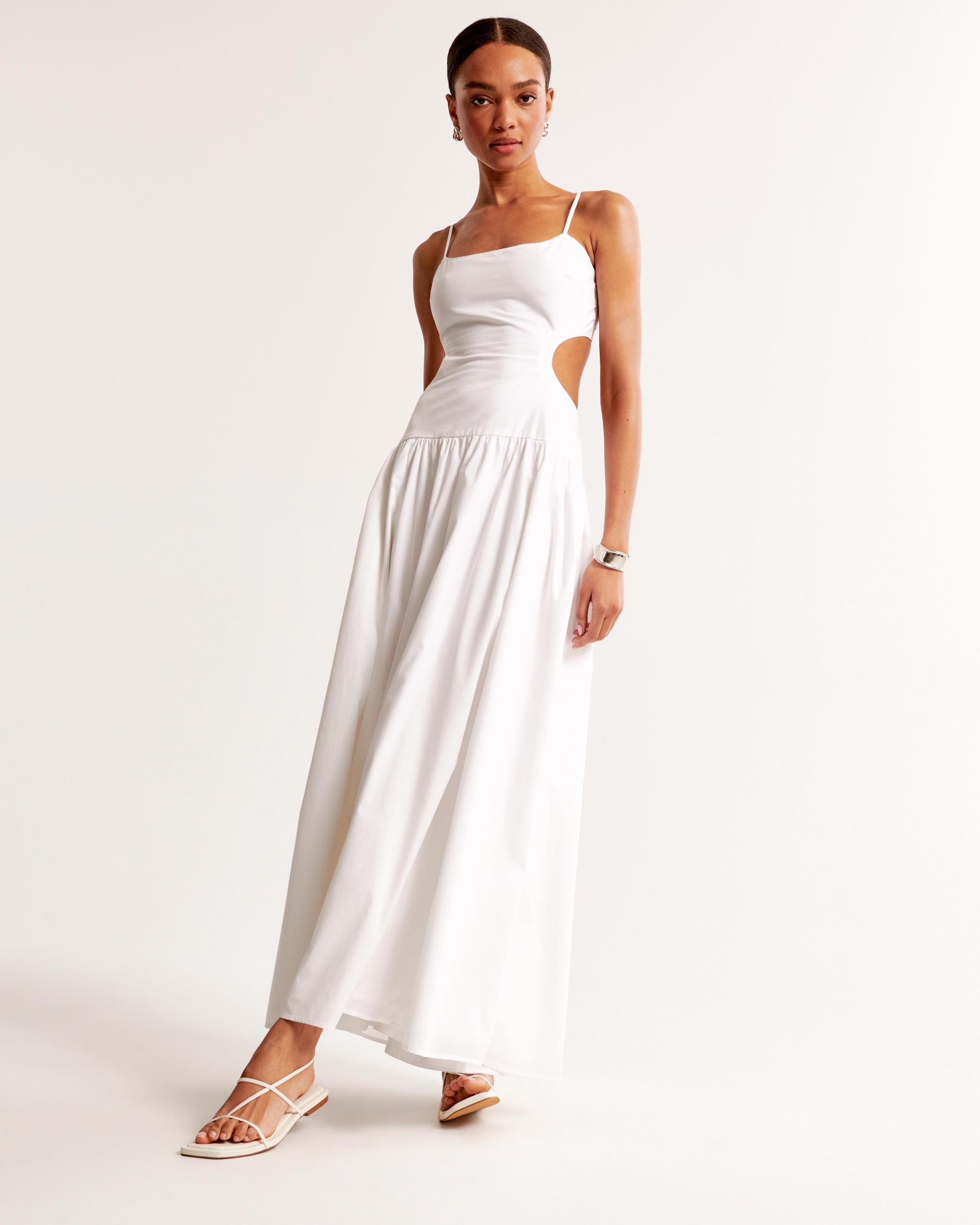 Drop-Waist Cutout Maxi Dress Product Image